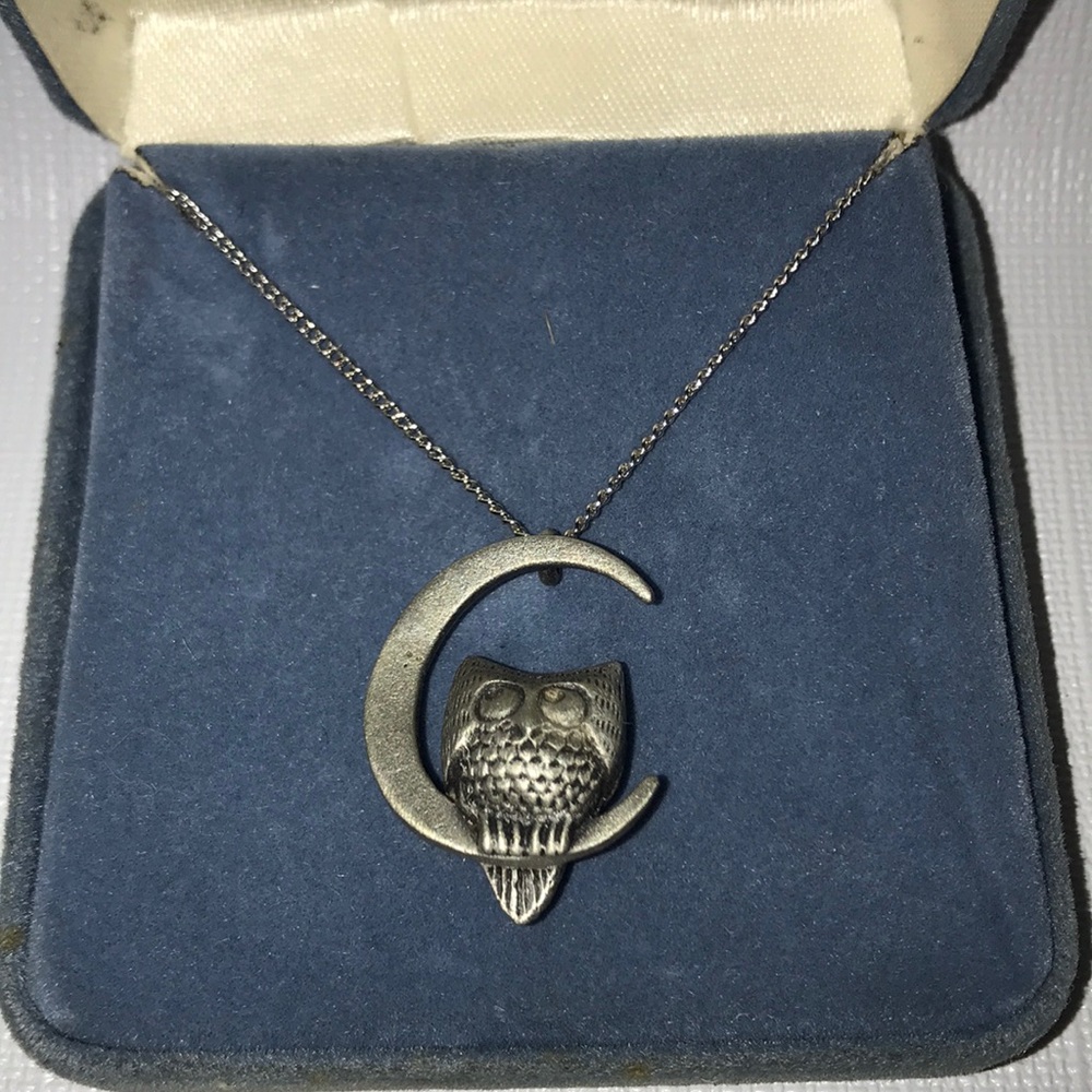 Little Gallery by Hallmark Owl and Moon Necklace